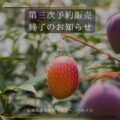 第三次販売終了及び四次販売について